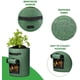 thumbnail image 2 of Xiao Hua Bolsas de cultivo de papas de 10 galones (paquete de 3), con solapa, de doble capa, transpirables, de tela no tejida para papas, vegetales y tomates. Macetas con asas. Verde oscuro., 2 of 5