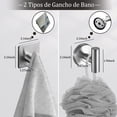 thumbnail image 4 of Accesorios de Baño 7 Piezas, Toalleros de Anillo+Toalleros de Barra+Portarrollos para Papel+Ganchos para Toallas+Jabonera+2 Gancho Adhesivo, 304 Acero Inoxidable, Adecuado para Baños, Cocinas, 4 of 7
