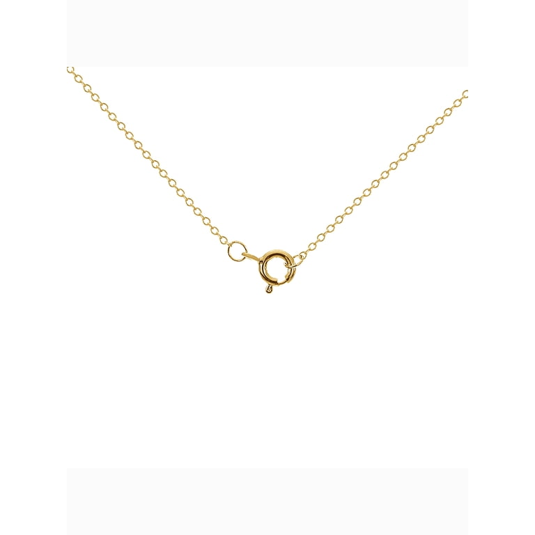 18K Gold Over Sterling Silver Initial H Necklace 18 Inches