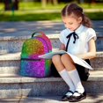 thumbnail image 5 of Goofa Colorful Glitter Pattern Comfortable Student Backpack - Ergonomic Design, Durable, Water-Resistant, Multi-Compartment,Travel, and Outdoor Activities, 5 of 5