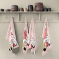 thumbnail image 2 of Valentine Gnome Couple Kitchen Dish Towels Set of 1 Absorbent Hand Towels, Lint-Free 18"x28" Pink Lover Heart Nose Dishcloths Fast Drying for Cooking Baking Home Clean, 2 of 7