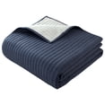 thumbnail image 5 of Mainstays Cotton-Rich T-Shirt Soft Jersey Quilt, Queen/Full, Reversible, Indigo Blue, 5 of 8