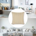 thumbnail image 5 of Pillowcases Pale Yellow And White Candy Stripes Decorative Throw Pillow Covers Farmhouse Stripe Check Throw Pillows for Couch 18"x18" Decor for Sofa Couch, 5 of 7