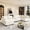 Beige, variant on YWEN 121" U-Shaped Oversized Chenille Modular Sectional Sofa with Multi Functional Console, Convertible 5-Seater Couch Bed with 1 Ottomans & USB & Cup Holders, Easy Assembly, for Living Room