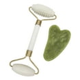 thumbnail image 1 of Jade Face Roller Gua Sha Juego de herramientas de para levantar la piel Reducir las arrugas Face Gua Verde Yuyangstore rodillo de cara de jade rodillo de jade, 1 of 8