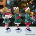 thumbnail image 5 of Elegant Victorian Christmas Girl Set of Three Figurines, 6" Holiday Home Decor, 5 of 7