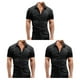 thumbnail image 3 of Minnieouse Camisa vaquera para hombre, bolsillos, delgada, ligera, elástica, manga corta, estilo americano, ropa informal de moda, camiseta Type1 NO1, 3 of 6