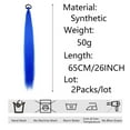 thumbnail image 4 of FSTDelivery 1 Pcs Braiding Hair Pre Stretched for Women Kids Girls, 26 inch Prestretched Braiding Hair Hypoallergenic Non Toxic Braid Twist Synthetic Knotless, Short Hair Extensions for Braids, Blue, 4 of 4