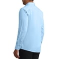 thumbnail image 3 of CAMISAS DE TRAJE PARA HOMBRES INSPIRE CHIC, SÓLIDAS, DE MANGA LARGA, AJUSTE REGULAR, FORMAL, DE NEGOCIOS, CON BOTONES, FORMAL, TAMAÑO M, AZUL, 3 of 5