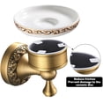 thumbnail image 4 of CATPAN antique brass bathroom accessories ,Luxe Art-Engraved Shower Soap Dish with Wall Mount for Elegant Bathroom Hardware, 4 of 7