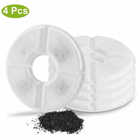 UPC: 0635028918497 | 4Pcs Pet Cat Water Fountain Replacement Filters Active Carbon Filter for 1.6L/2.4L Pet Fountain Dispenser Waterer