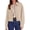 Beige, variant on Women's Faux Suede Cropped Fall Jackets,Soft Zip Up Coats,Classic Lapel Collar,Button Down Shacket,Oversized Casual Outerwear,Trendy Winter Clothes with Pockets