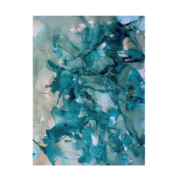 Canvas Wall Art - Maliq 'Shades Of Blue' Wall Art for Living Room, Bedroom, or Office Décor by Trademark Fine Art - 14 x 19 Inches