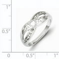 thumbnail image 2 of Beautiful Sterling Silver Rhodium Plated Diamond Mom Ring, 2 of 2