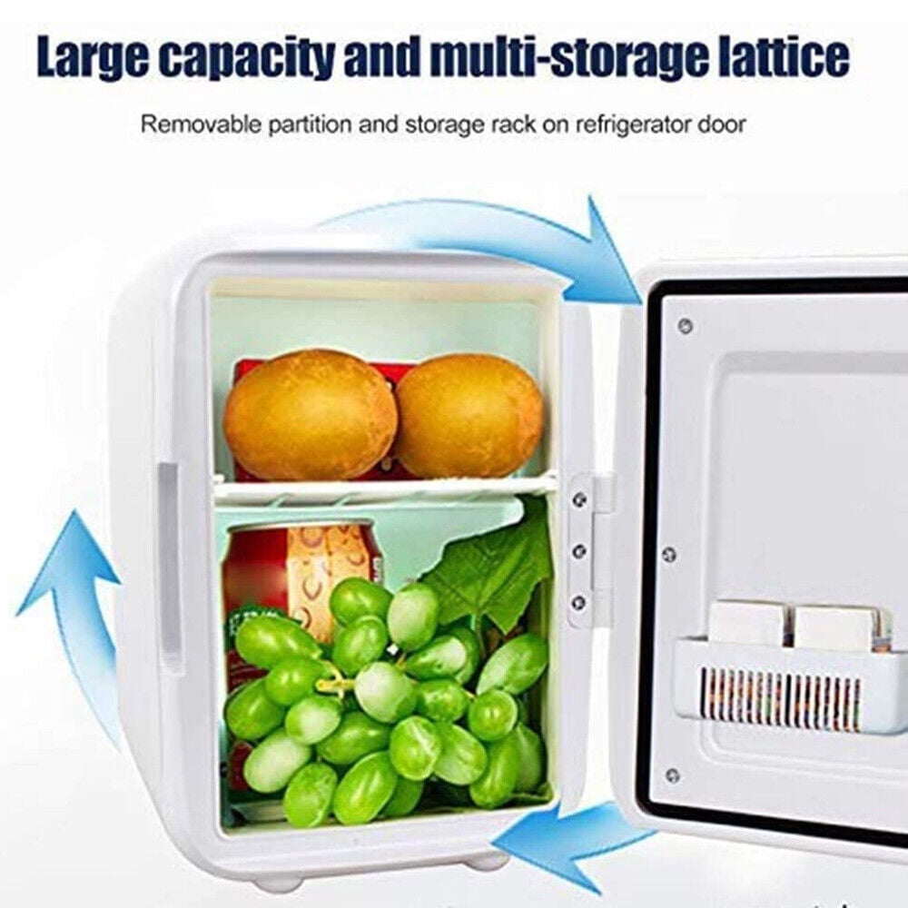 Mini Car Refrigerator Portable Freezer Warmer Cooler Camping Travel Fridge,4L