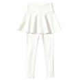 thumbnail image 5 of Girls High Waisted Leggings 2 in 1 with Skirt Flowy Athletic Tennis Skirted Legging Kids Dance Tights, 5 of 8