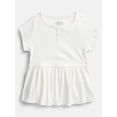 thumbnail image 7 of Wonder Nation Girls' Peplum Top with Short Sleeves, Sizes XS-XXL & Plus, 7 of 7