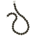 thumbnail image 2 of Sterling Silver 12-13mm Black Shell Bead Hand Knotted Necklace, 2 of 5
