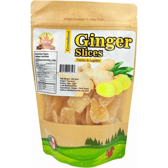 Kehar Ginger Slice 200g – Premium Dried Ginger Slices – Natural, Aromatic, Flavorful – Perfect for Tea, Cooking, and Herbal Remedies