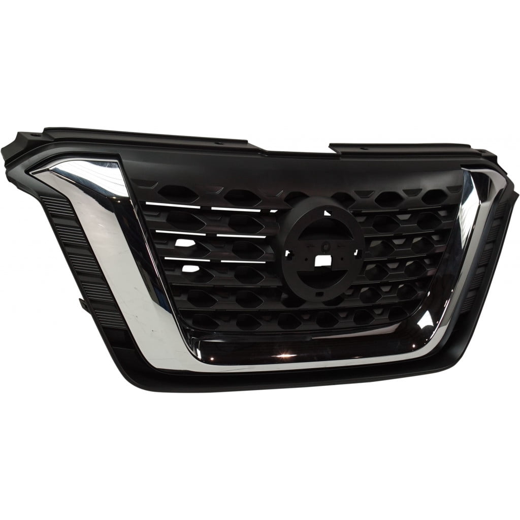 For Nissan Kicks 2018 2019 Grille Textured Black w/ Chrome Molding S/SV Model | Replacement For NI1200301 | 623105RB0A