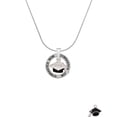 thumbnail image 2 of Delight Jewelry Silvertone 3-D Graduation Hat with 2026 Gymnastics Mom Ring Charm Necklace, 18", 2 of 4