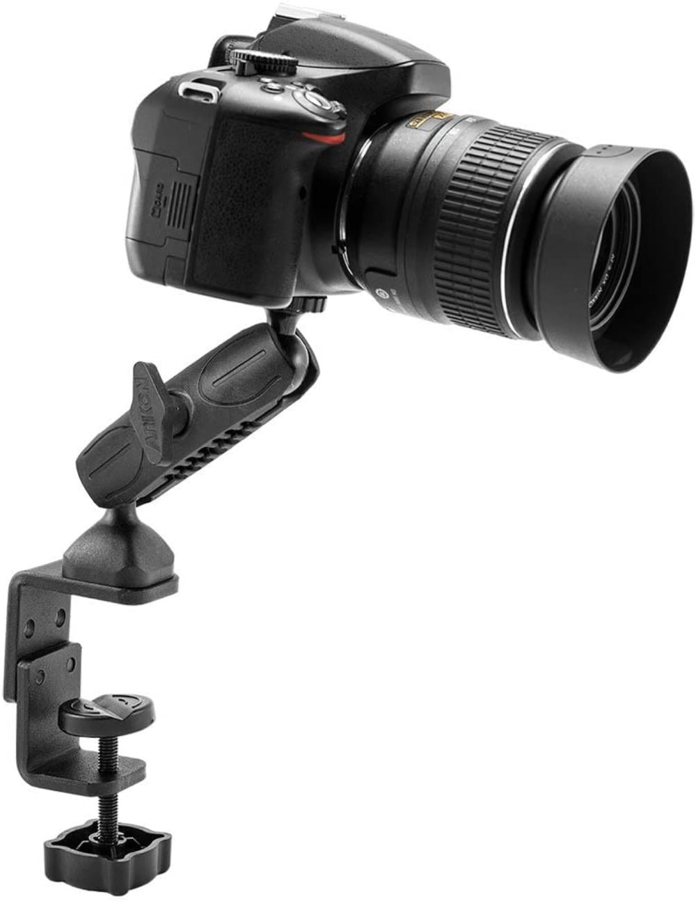 ARKON Heavy Duty Camera Clamp Mount with 1/4 20 Mounting Bolt for Nikon Sony Canon Olympus Panasonic Cameras