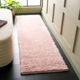 thumbnail image 2 of SAFAVIEH Lindsay Deborah Solid Polyester Shag Runner Rug, Pink, 2'2" x 8', 2 of 7