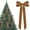Khaki, variant on Velvet Ribbon Bows 3PCS 5.12 x 10.24 Inch Beige Christmas Tree Bows for Wreath Gift Wrapping Garland Rustic Holiday Decor