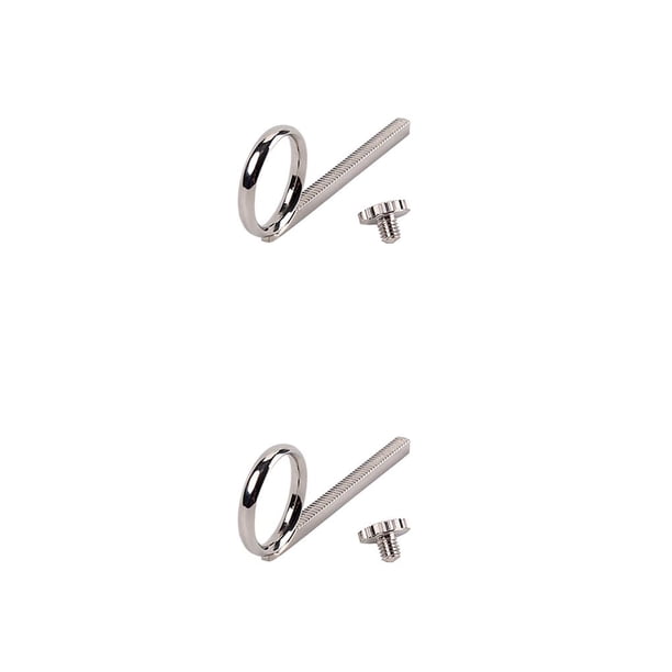 Yuarrent Gancho de tracción con tornillo Accesorios de trompeta Apariencia exquisita Anillo de corneta a prueba de herrumbre Alta resistencia 2piezas