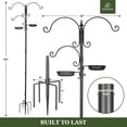 thumbnail image 6 of Kingsyard Bird Feeding Station Kit, 85" Bird Feeder Pole with 5-Prong Base, Bird Feeder Stand for Outdoors Hanging Bird Feeders, Upgraded in Stability, Black, 6 of 7
