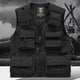thumbnail image 1 of Ceisia Men's Loose Fit Outdoor Utility Vest Multi-Pocket Breathable Mesh Lining V-Neck Fishing Hiking Volunteer Waistcoat Gifts Black 2X, 1 of 6