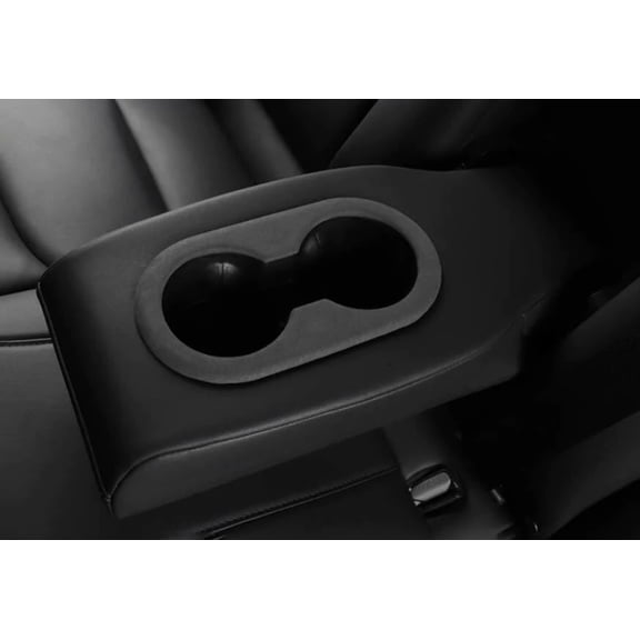 Tesla Model 3 Rear Cup Holder Alcantara Leather ABS Trim Cover, 2017-2023