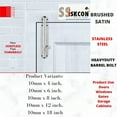 thumbnail image 5 of ssiskcon Stainless Steel Barrel Bolt Premium Series 10mm x 4 inch solid Heavy design Sliding Door Cane Defender Security Latch Barn Timber Door Gate Cabinets locks Satin 32D with Screws (Pack of 1), 5 of 6