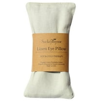 SacksyThyme Linen Eye Pillow, Flaxseed and Lavender - Stress Relief Eye Pillow, Microwave for Hot or Freeze for Cold Eye Compress, Heated Eye Mask for Meditation Yoga, Migraine, Sleep, Made in USA