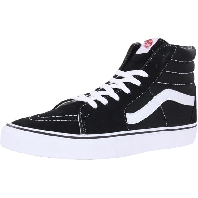 25.0 cmBlack/Black/White CanvasSk8-Hi Unisex Casual High-Top Skate Shoes, Comfortable and Durable in Signature Waffle Rubber Sole