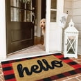 thumbnail image 7 of iOhouze Outdoor Rugs 2.3x3.6 Black and Red Checked Rug Christmas Door Mat Washable Layered Front Door Mat for Porch Entryway Farmhouse, 7 of 7