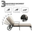 thumbnail image 3 of Homefun Aluminum Five Backrest Positions and Wheels Outdoor Chaise Lounge, Antique Bronze, 3 of 13