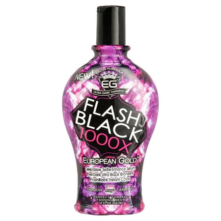 European Gold Flash Black 1000X Indoor Tanning Lotion, 12 fl oz