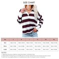 thumbnail image 4 of Blusa de manga larga, camiseta de manga larga para mujer, blusa informal de manga larga con estampado de rayas, probada profesionalmente, 4 of 5