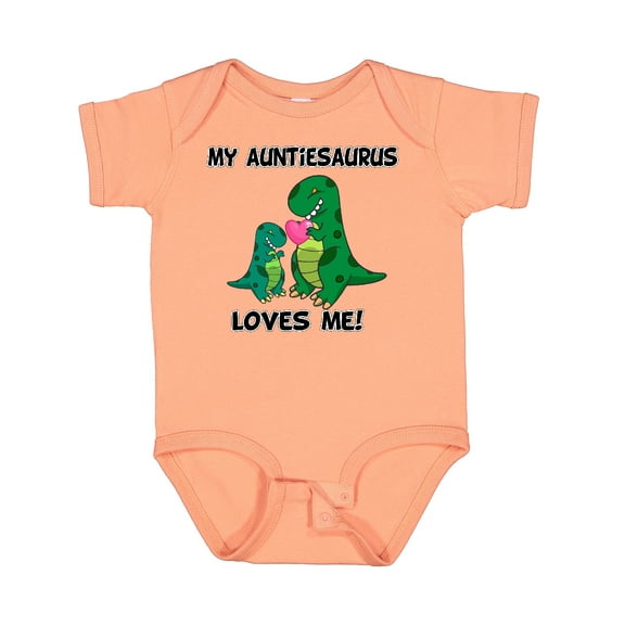 Inktastic My Auntiesaurus Loves Me Boys or Girls Baby Bodysuit