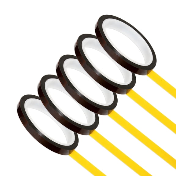 5 Rolls - 3/8 Inch x 36 Yds - Tapes Master 1 Mil Kapton Tape - Polyimide High Temperature Tape