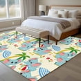 thumbnail image 4 of Cute Elephant Large Area Rugs 5x8 ft Cartoon Summer Beach Modern Animal Washable Rug Non Slip Indoor Carpet Absorbent Floor Mat for Living Room Bedroom Dining Room, 4 of 9