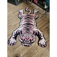 thumbnail image 2 of 5ft Pink Tibetan Tiger Area Rug pet Bed Tufted High Pile XLarge Indoor Machine Washable Carpet Nonslip TPR Backing - Bedroom, Bathroom, Living & Dining Room, 2 of 4