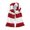 Classic Red / White, variant on Beechfield Varsity Winter Scarf (Double Layer Knit)