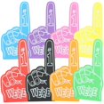thumbnail image 1 of 8Pcs Giant Foam Finger Foam Hand Pompom Colorful Cheerleading Foam Hand Vibrant for Sports, 1 of 4