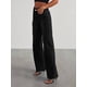 thumbnail image 4 of Pantalones Vaqueros de Pierna para Mujer, Cintura Alta, Elásticos, con Dobladillo Sin Rematar Negro XL, 4 of 7