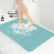 thumbnail image 1 of Tapete de Bañera Antideslizante, Tapete de Ducha Antideslizante, Tapete de Ducha de Lufa de PVC - 17.7x30 Pulgadas, Tapete de Baño Texturizada de Secado Rápido sin Ventosas - Azul, 1 of 7