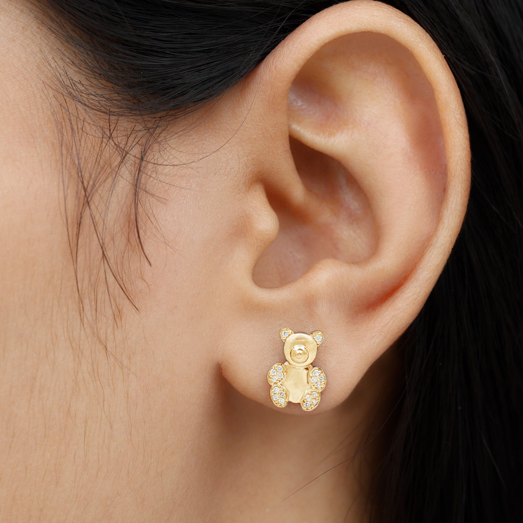 Teddy Bear Earrings Miniblings Girls Children Kids Velvety Flock Dark Brown  : Amazon.ca: Clothing, Shoes & Accessories