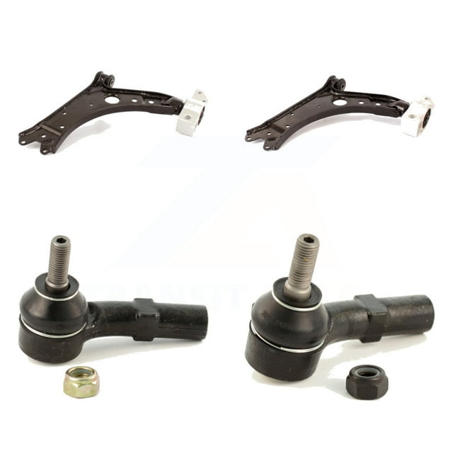 TOR Front Suspension Control Arm and Tie Rod End Kit for Car Volkswagen Jetta Golf Rabbit GTI Audi A3 Eos Quattro - Left Right Side (Driver Passenger) KTR-102580