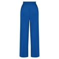 thumbnail image 3 of Women Casual Knitted Ribbed Hight Waist Solid Color Long Pants Trousers With Pockets Sweat Pants for Women Short Pants for Women Casual Summer Combo Womens Casual Pants Drawstring Womens Clothes for, 3 of 6